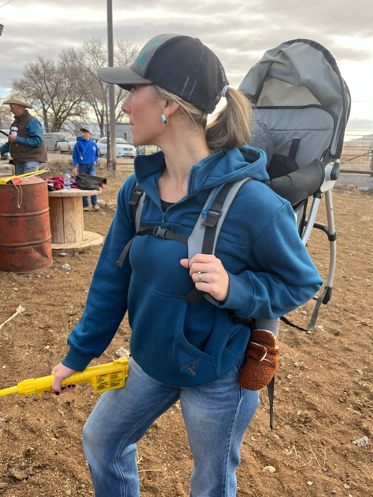 Limited - Ladies High Country 1/4 Zip Hoodie - Aegean Blue