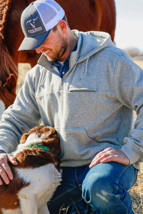 Boss Ranch High Country 1/2 Zip Hoodie – Cow Boss Ranchwear