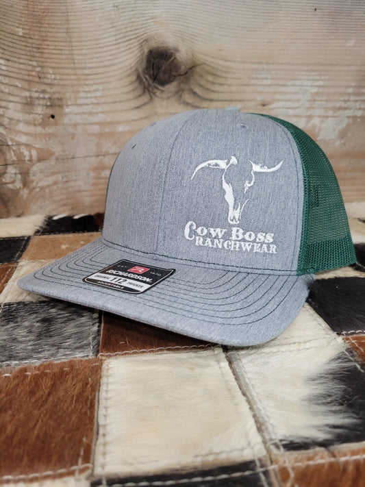 Cow Boss Cap - Grey/Green