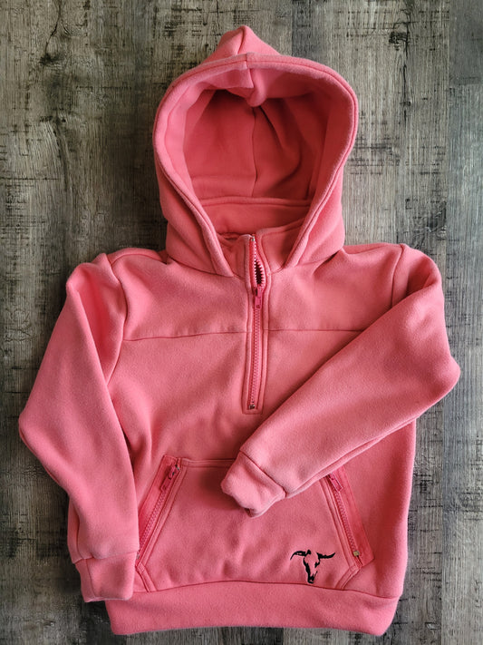 (Coming Soon) CowKids High Country Hoodie - Salmon Pink