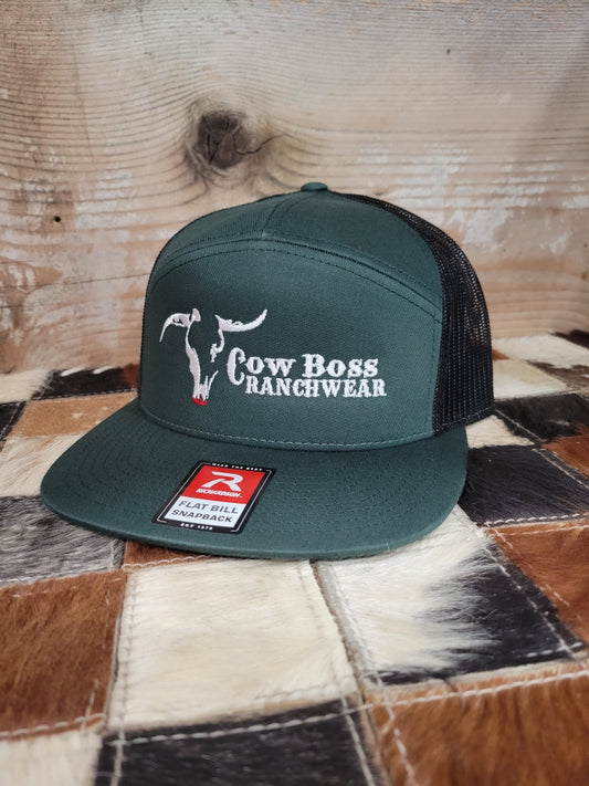 Cow Boss Cap - Green/Black