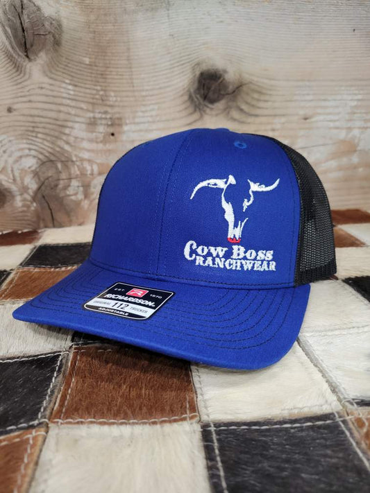 Cow Boss Cap - Blue/Black